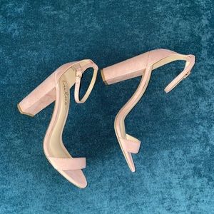 Taylor Blush Suede Ankle Strap Heels size 8
